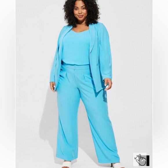 Torrid crepe blazer sky blue - Picture 2 of 9